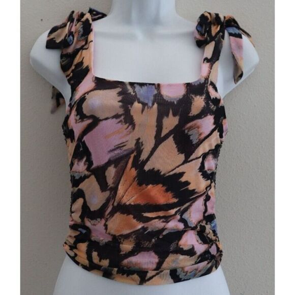 Free People OB1505556 Women's Sz Small Pink Combo Avenue Print Tank Top $58 - Picture 1 of 8